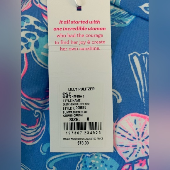 NWT Lilly Pulitzer Gretchen high rise Shorts size 8 - Picture 5 of 5
